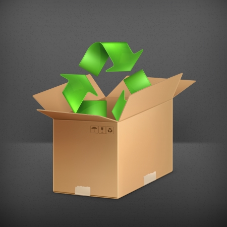 Recyclage des cartons  de déménagement